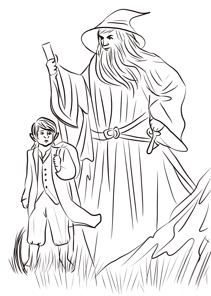 Hobbit kolorowanki